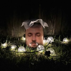 Creepy Sleeping Man – Head in a Jar Print